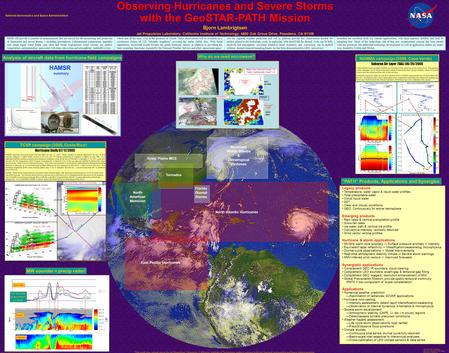 Observing Hurricanes and Severe Storms with the GeoSTAR-PATH Mission Bjorn Lambrigtsen Jet Propulsion Laboratory, California Institute of Technology, 4800.