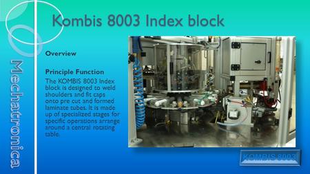 Kombis 8003 Index block Overview Principle Function