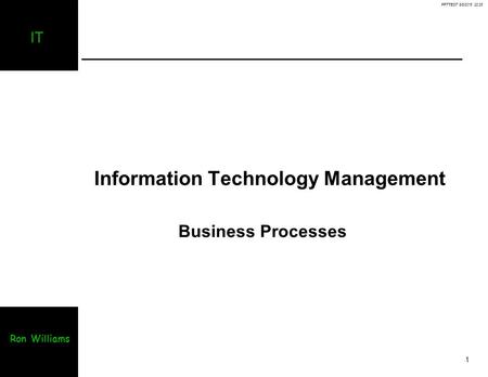 Information Technology Management