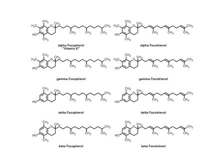 Vitamin E natural compounds Alpha-Tocopherol a.k.a. Vitamin E.