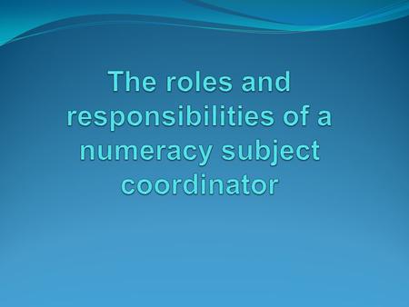 Rationale/benefits In 2008 Sir Peter Williams carried out a review on mathematics teaching in the early years and primary schools. One of his recommendations.