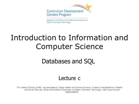 Introduction to Information and Computer Science