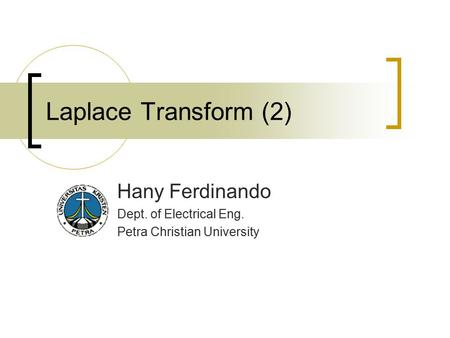 Hany Ferdinando Dept. of Electrical Eng. Petra Christian University