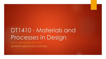 DT Materials and Processes in Design