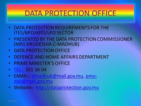 DATA PROTECTION OFFICE