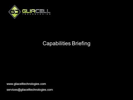 Capabilities Briefing