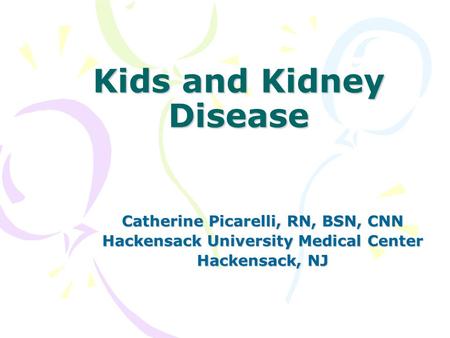 Kids and Kidney Disease