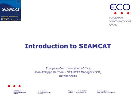 Introduction to SEAMCAT