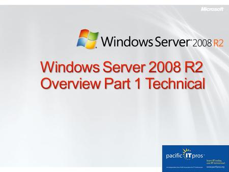 24 years in IT as a Technology Consultant MCT, MCITP, MCTS President of Pacific IT Professionals A professional association for IT Professionals Join.