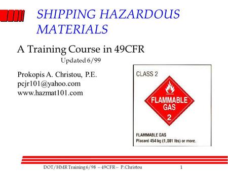 SHIPPING HAZARDOUS MATERIALS