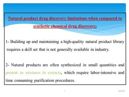 1- Building up and maintaining a high-quality natural product library