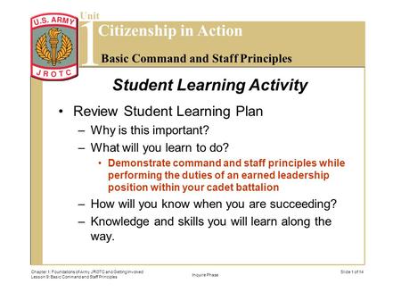 Student Learning Activity