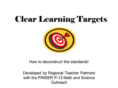 Clear Learning Targets