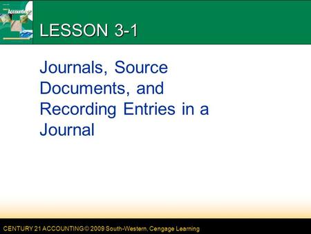 Journals, Source Documents, and Recording Entries in a Journal