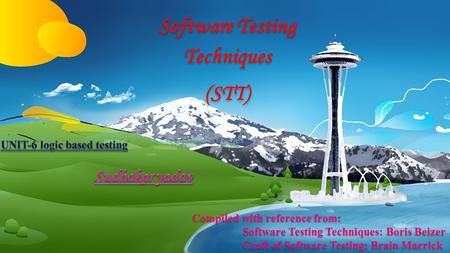 Techniques (STT) Software Testing Sudhakar yadav