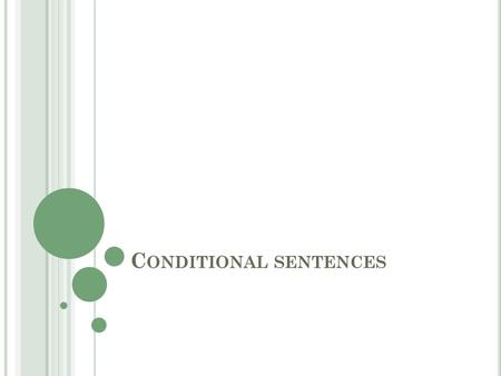 Conditional sentences