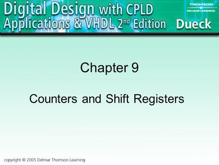 Counters and Shift Registers