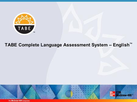 TABE Complete Language Assessment System – English™