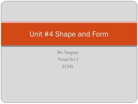 Ms. Tanguay Visual Art I FCHS