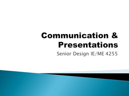 Senior Design IE/ME 4255.  It is a design method  It helps you clarify ideas  It helps you convincingly explain decisions  It helps you to organize.