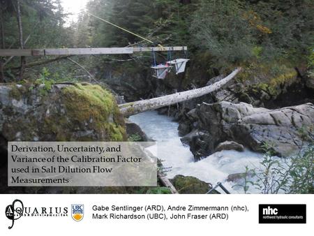 Derivation, Uncertainty, and Variance of the Calibration Factor used in Salt Dilution Flow Measurements Gabe Sentlinger (ARD), Andre Zimmermann (nhc),