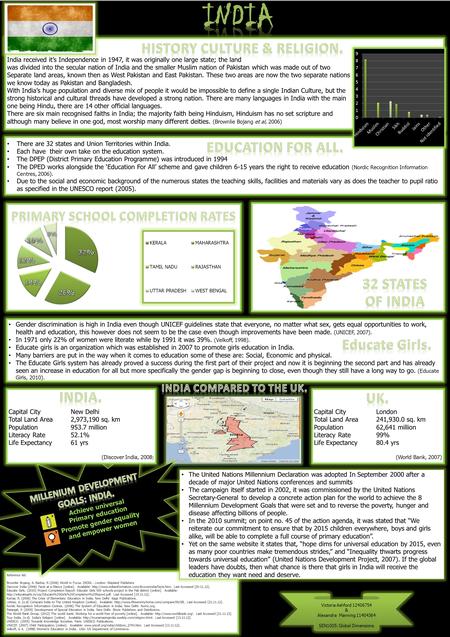 India received it’s Independence in 1947, it was originally one large state; the land was divided into the secular nation of India and the smaller Muslim.