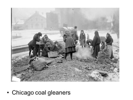 Chicago coal gleaners. Great Railroad Strike 1877.