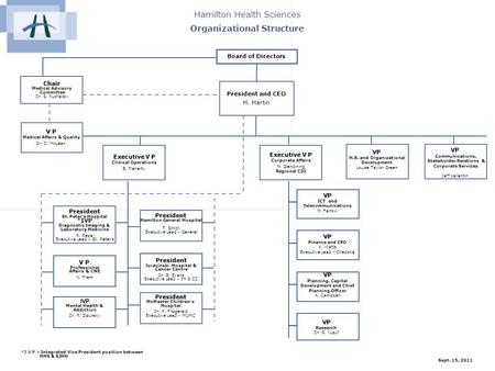 ExecutiveV P Executive V P Clinical Operations B. Flaherty Chair Medical Advisory Committee Dr. S. Puchalski Board of Directors Executive V P Corporate.