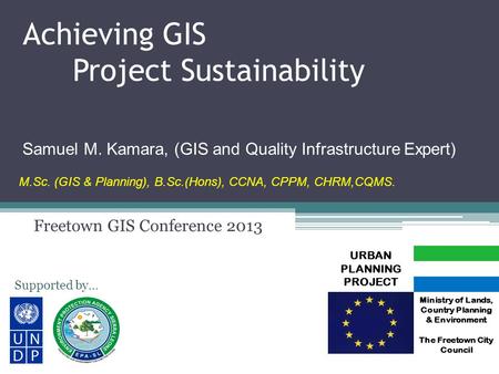 Achieving GIS Project Sustainability