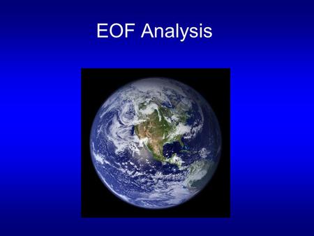 EOF Analysis.