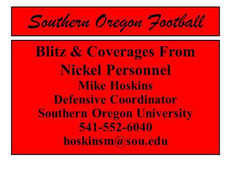 Southern Oregon Football