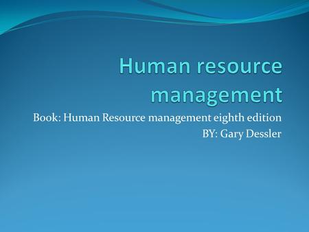 Human resource management