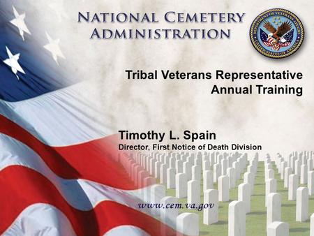 Tribal Veterans Representative Annual Training