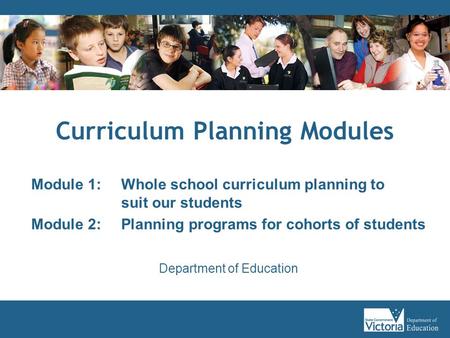 Curriculum Planning Modules