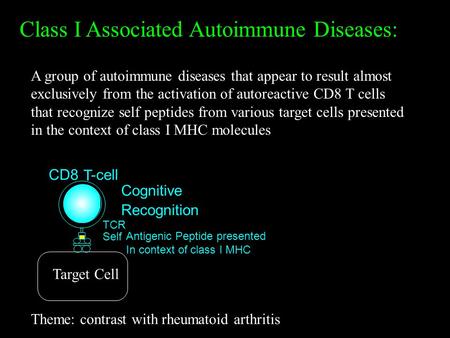 Class I Associated Autoimmune Diseases: