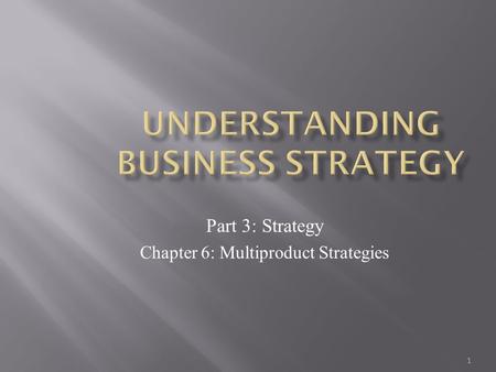 Understanding Business Strategy