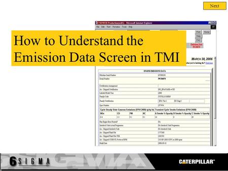 Next How to Understand the Emission Data Screen in TMI.