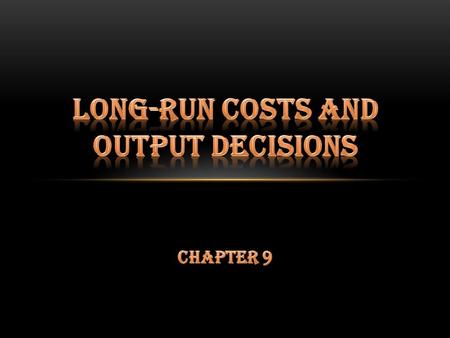 For any firm one of three conditions hold at any given moment: The firm is making positive profits The firm is suffering losses The firm is just breaking.