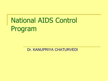 National AIDS Control Program