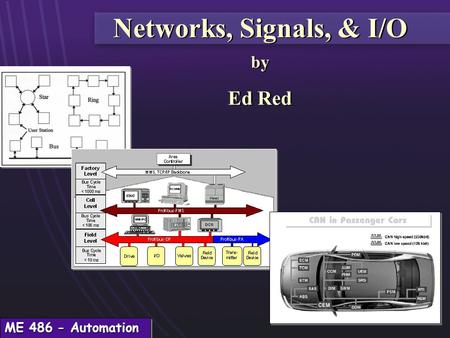 ME 486 - Automation Networks, Signals, & I/O by Ed Red Networks, Signals, & I/O by Ed Red.