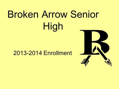 Broken Arrow Senior High 2013-2014 Enrollment. Graduation Requirements BA Diploma: 48 Credits English – 4 Years (8 Credits) Math – 3 Years during 9-12.