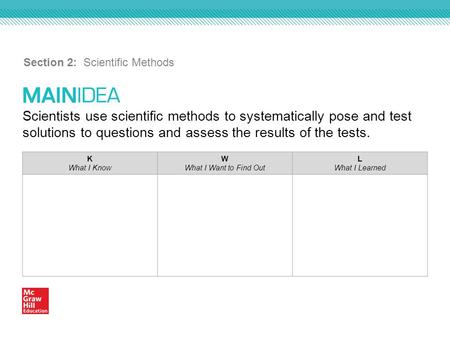 Section 2: Scientific Methods