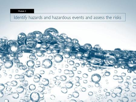 1. Session structure Overview Example definition Actions Example output Challenges Exercises Module 3 Identify hazards and assess risks 2.