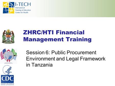 ZHRC/HTI Financial Management Training