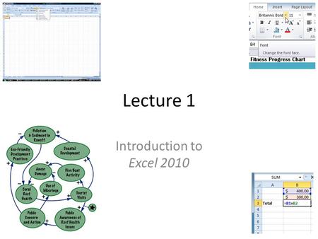 Lecture 1 Introduction to Excel 2010. OVERVIEW Introduction Basics of Cells Modifying Columns and Rows Formatting Cells Saving Working with Formulas Basics.