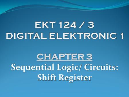 EKT 124 / 3 DIGITAL ELEKTRONIC 1