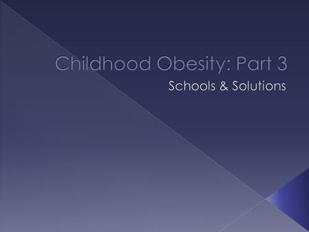  “74% of middle schools and 98% of senior high schools have vending machines.” (CSPI, 2004)  Who regulates this? › The USDA’s role.