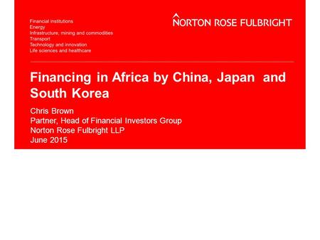 Financing in Africa by China, Japan and South Korea