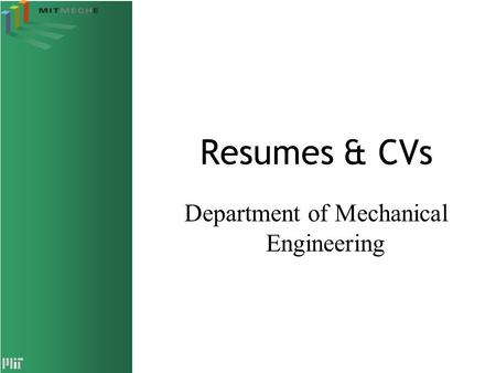 Department of Mechanical Engineering