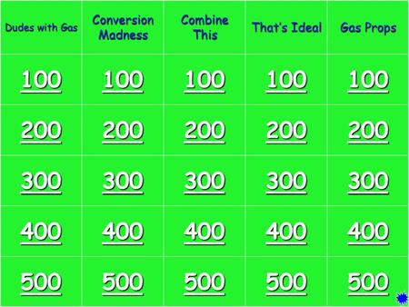 Dudes with Gas Conversion Madness Combine This That’s Ideal Gas Props 100 200 300 400 500.